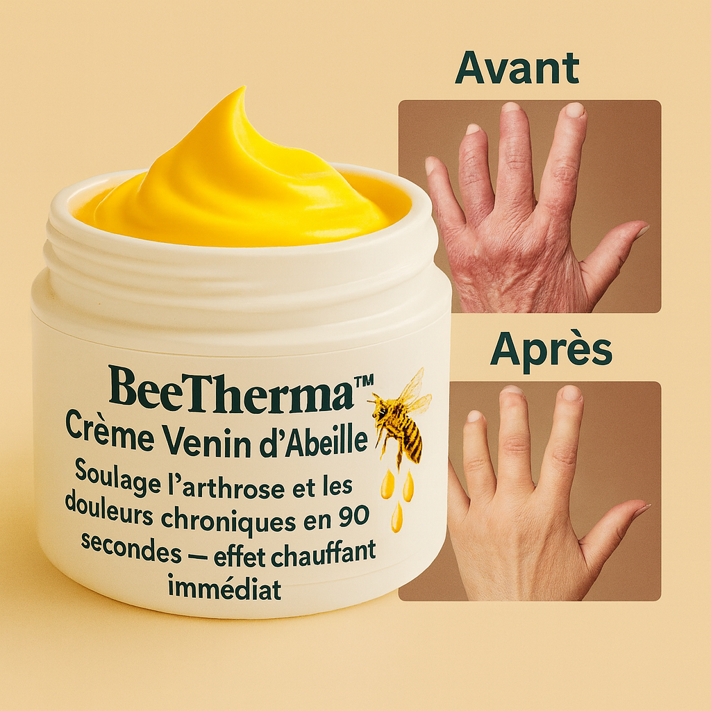 BeeTherma™ Crème Venin d’Abeille | Soulage l’arthrose et les douleurs chroniques en 90 secondes – effet chauffant immédiat!