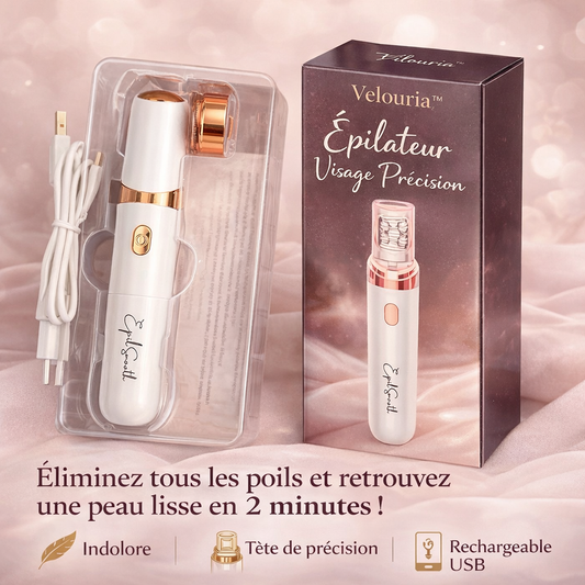 Velouria™ Épilateur Visage Précision | Éliminez tous les poils et retrouvez une peau lisse en 2 minutes !