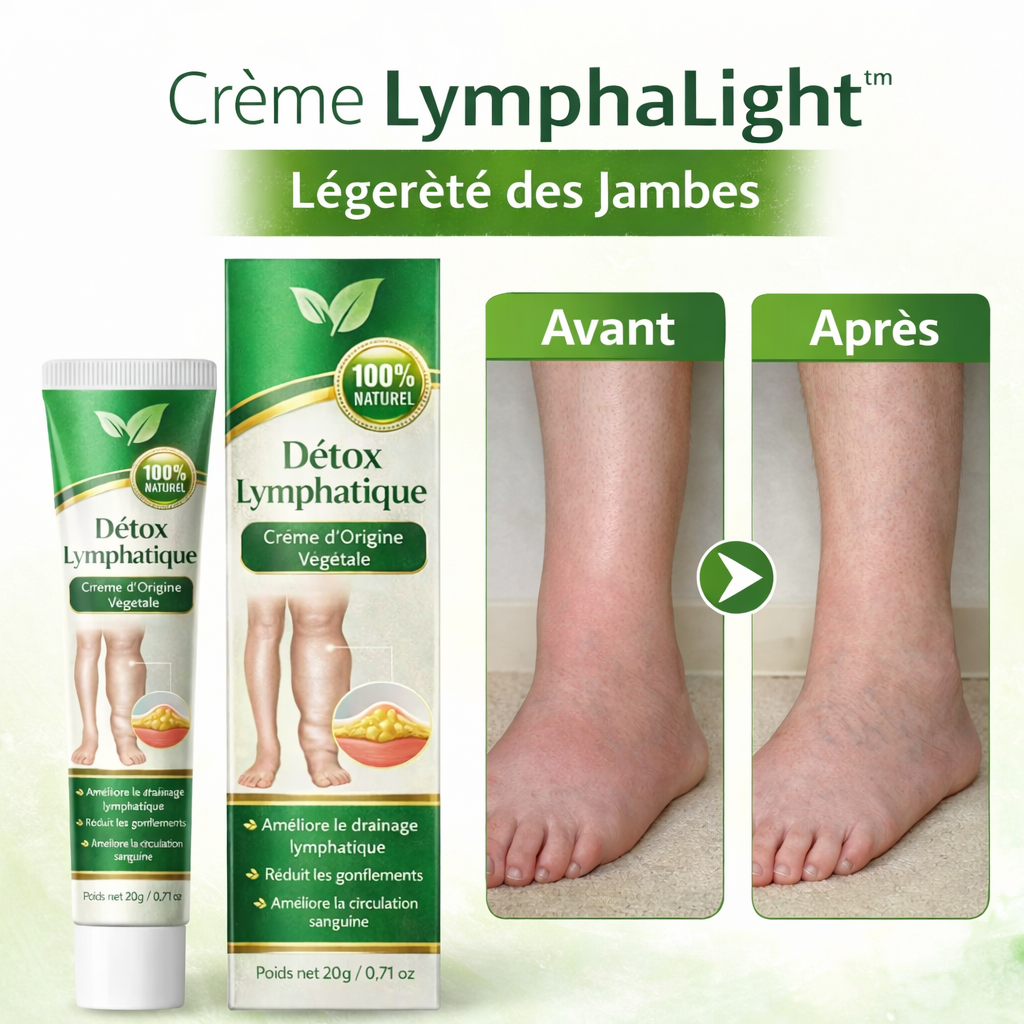 Crème LymphaLight™ Légèreté des Jambes | Réduit le gonflement des jambes de 92% en seulement 24 heures!