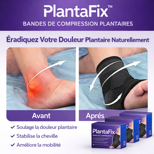 PlantaFix™ Chevillères de Compression Plantaire | Marchez sans douleur en 7 jours !
