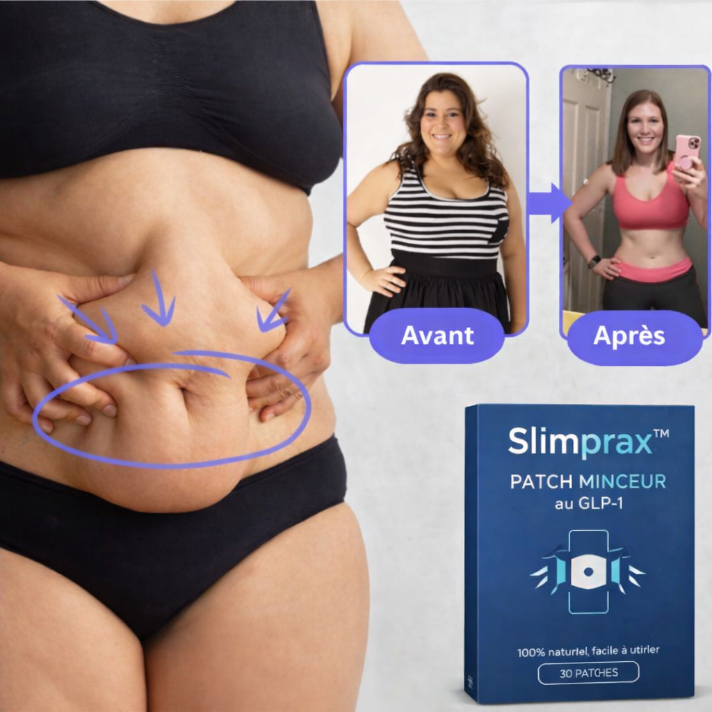 Slimprax™ Patch Minceur au GLP-1 | Perdez jusqu’à 4,3 kg de graisse en 5 jours !