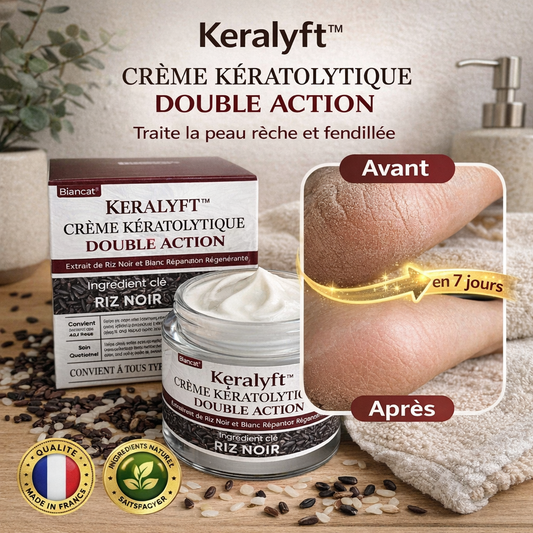Keralyft™ Crème Kératolytique Double Action | Efface callosités, peau épaissie et imperfections en 7 jours !