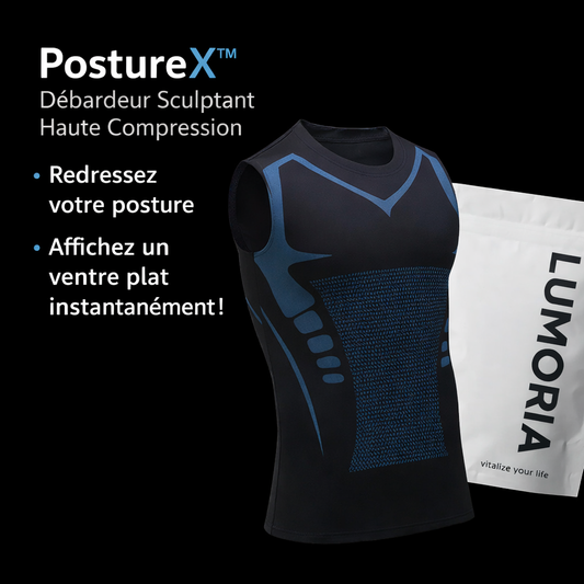 PostureX™ Débardeur Sculptant Haute Compression | Redressez votre posture et affichez un ventre plat instantanément !