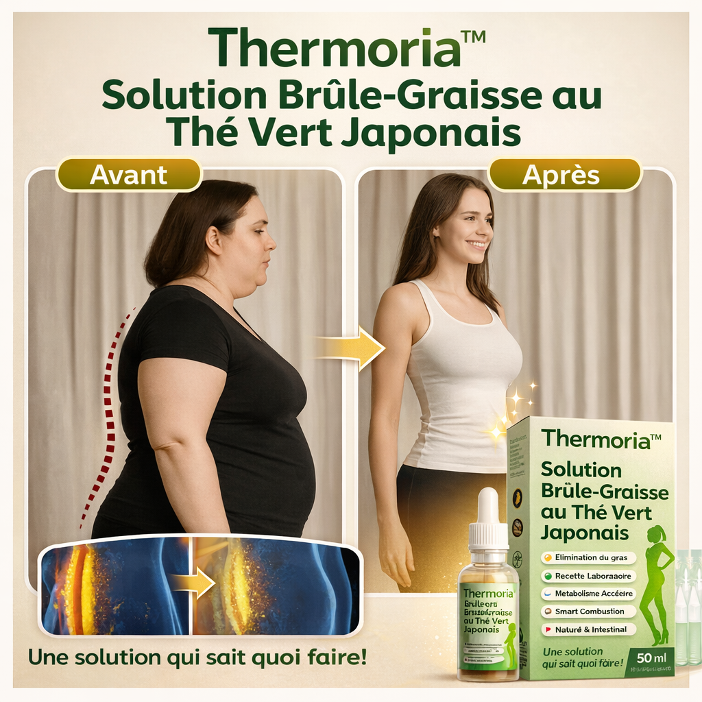 Thermoria™ Solution Brûle-Graisse au Thé Vert Japonais | Éliminez 5 kg de graisse abdominale en 7 jours !
