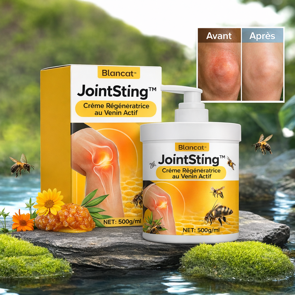 JointSting™ Crème Régénératrice au Venin Actif | Stoppez net vos douleurs articulaires dès la première application !