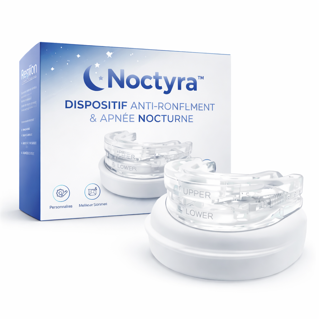 Noctyra™ Dispositif Anti-Ronflement & Apnée Nocturne | Respirez librement et dormez profondément dès la première nuit !