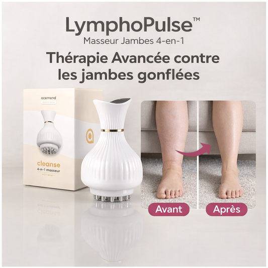 LymphoPulse™ Masseur Jambes 4-en-1 Thérapie Avancée | Dégonflez vos jambes et relancez votre circulation en quelques minutes !
