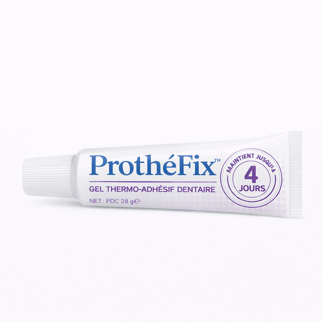 ProthéFix™ Gel Thermo-Adhésif Dentaire | Fixez vos prothèses 4 jours sans colle, sans gêne, sans stress !