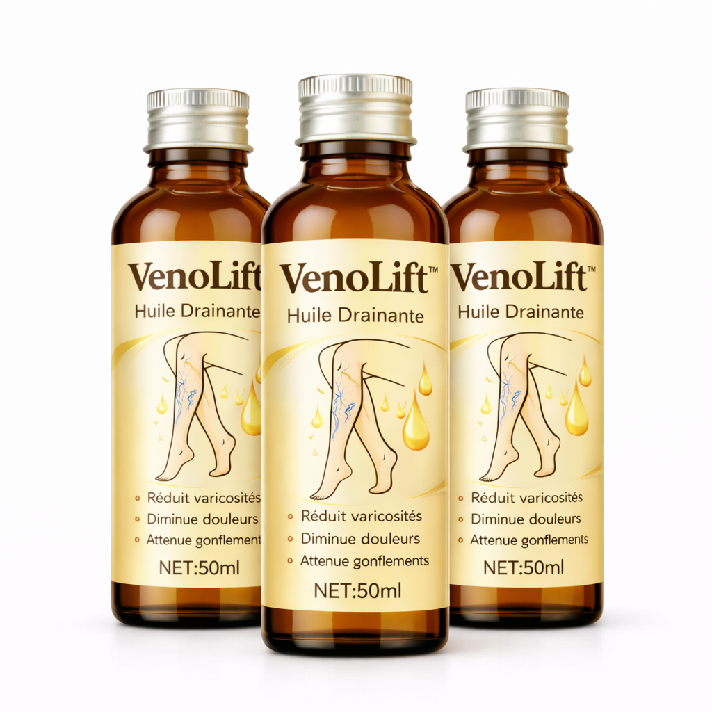 VenoLift™ Huile Drainante | Dégonflez vos jambes lourdes en 7 jours ou moins !
