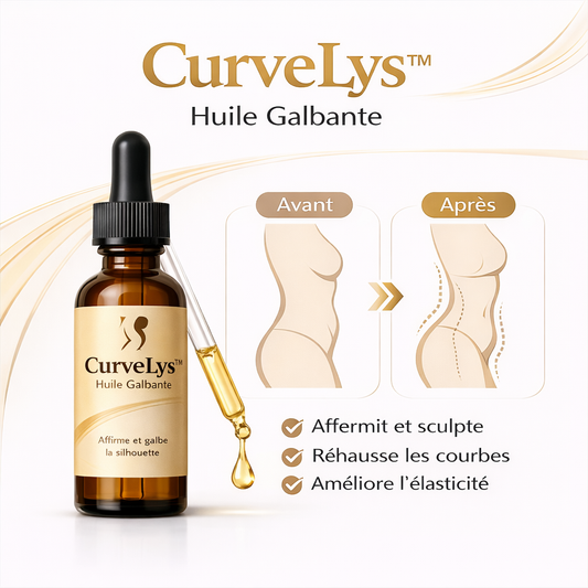 CurveLys™ Huile Galbante | Obtenez des courbes pulpeuses et fermes en 14 jours sans chirurgie !