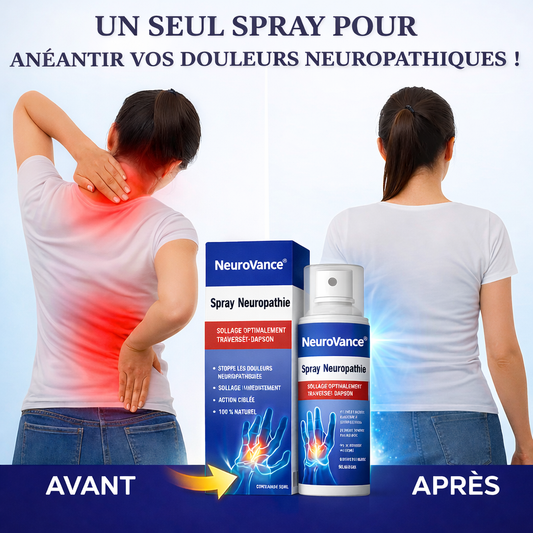 NeuroVance™ Spray Neuropathie | Stoppez picotements et engourdissements dès la première application !