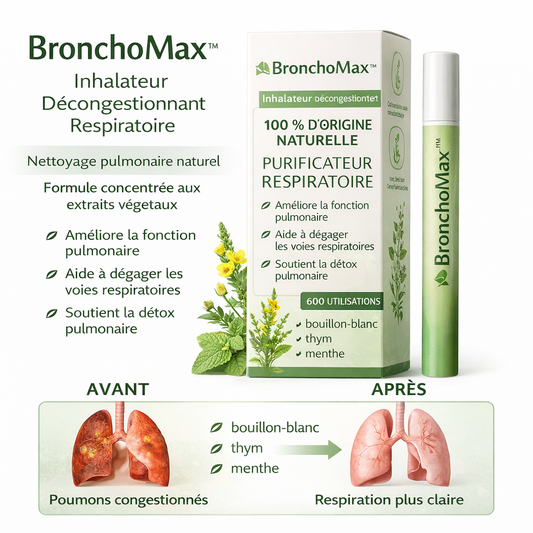 BronchoMax™ Inhalateur Décongestionnant | Libérez vos voies respiratoires en 1 minute !