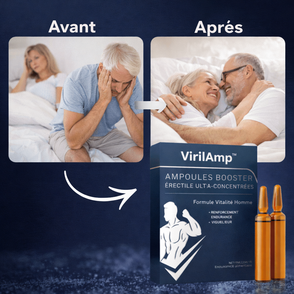 VirilAmp™ Ampoules Booster Érectile Ultra-Concentrées | Retrouvez une érection puissante en 3 minutes !