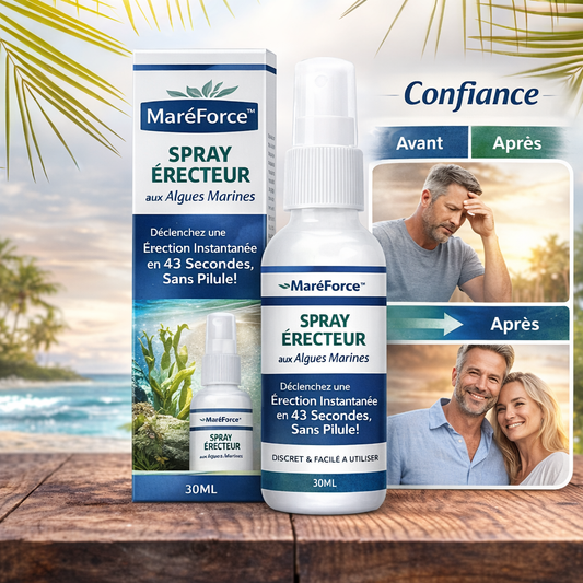MaréForce™ Spray Érecteur aux Algues Marines | Déclenchez une Érection Instantanée en 43 Secondes, Sans Pilule !