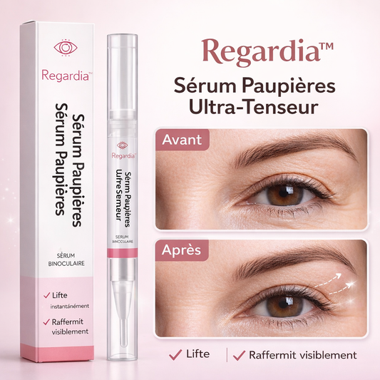 Regardia™ Sérum Paupières Ultra-Tenseur | Relevez vos paupières tombantes et ouvrez votre regard instantanément !