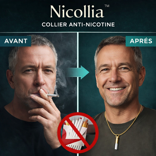Nicollia™ Collier Anti-Nicotine | Stoppez l’envie de fumer en quelques minutes et reprenez le contrôle !