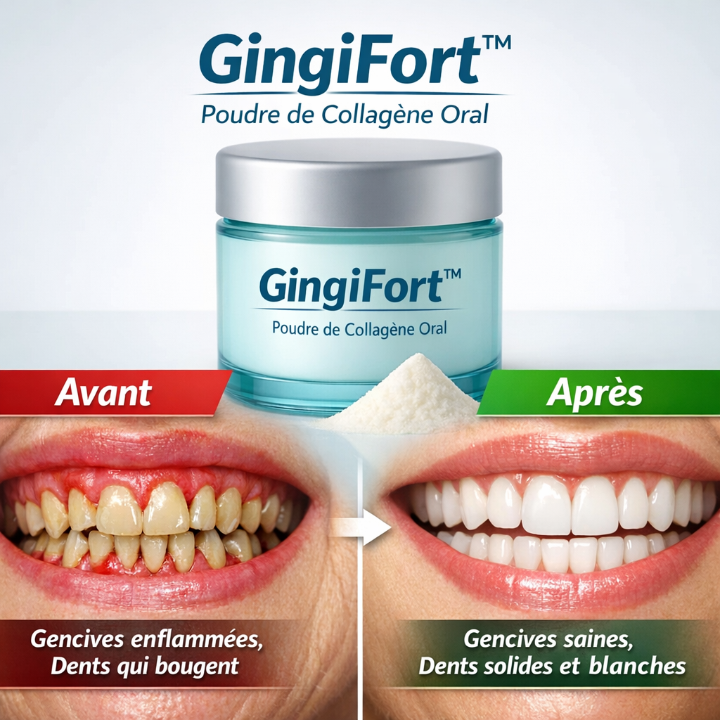 GingiFort™ Poudre de Collagène Oral | Retrouvez des Gencives Fermes et un Sourire Solide en 30 Jours !