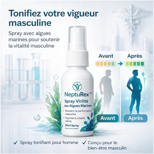 NeptuRex™ Spray Virilité aux Algues Marines | Retrouvez une Érection de Fer en 43 Secondes, Sans Pilule ni Injection !