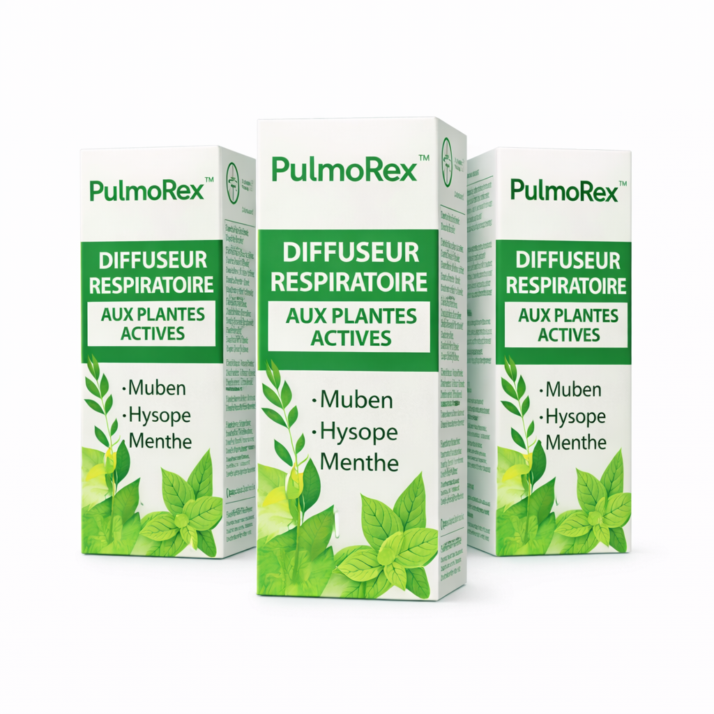 PulmoRex™ Diffuseur Respiratoire aux Plantes Actives | Libérez Vos Poumons en 5 Minutes et Respirez à Pleins Poumons !