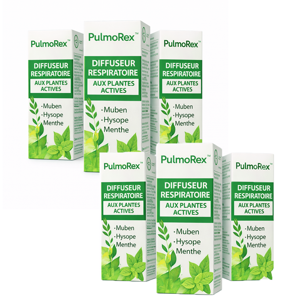 PulmoRex™ Diffuseur Respiratoire aux Plantes Actives | Libérez Vos Poumons en 5 Minutes et Respirez à Pleins Poumons !
