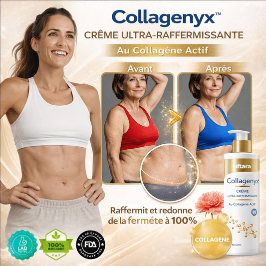 Collagenyx™ Crème Ultra-Raffermissante au Collagène Actif | Raffermissez et liftez votre peau en 24 heures !