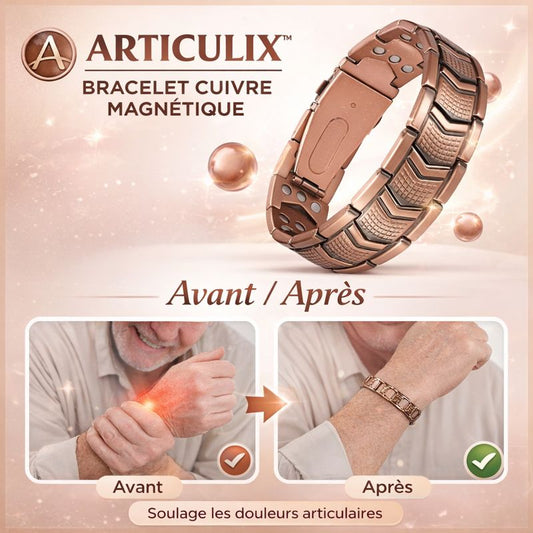 Articulix™ Bracelet Cuivre Magnétique | Soulage les douleurs articulaires en un instant !