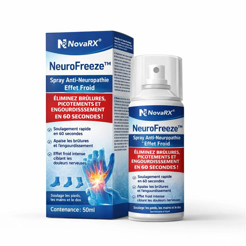 NeuroFreeze™ Spray Anti-Neuropathie Effet Froid | Éliminez brûlures, picotements et engourdissement en 60 secondes !