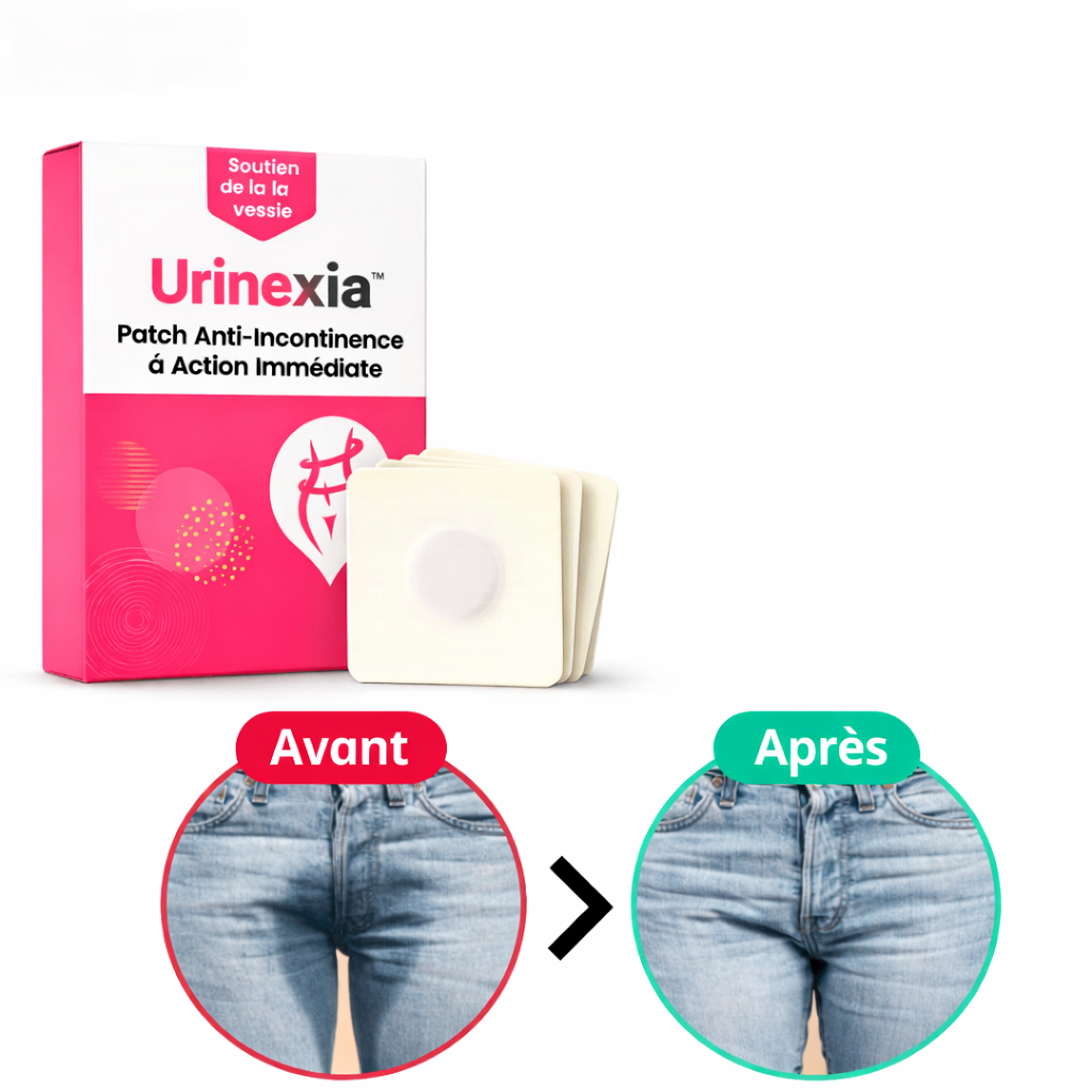 Urinexia™ Patch Anti-Incontinence à Action Immédiate | Stoppez les fuites urinaires en 3 minutes !