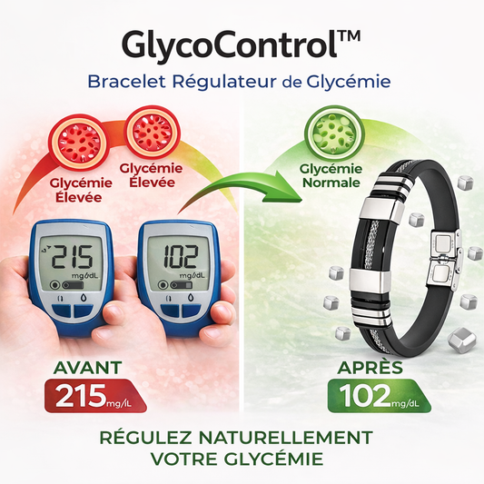 GlycoControl™ Bracelet Régulateur de Glycémie | Faites chuter votre taux de sucre et reprenez le contrôle en 7 jours chrono !