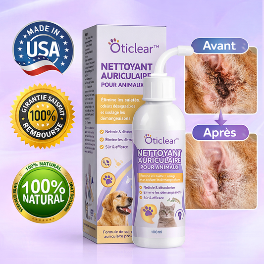 Oticlear™ Nettoyant Auriculaire pour Animaux | Éliminez le cérumen, les odeurs et l’inconfort dès la première utilisation !