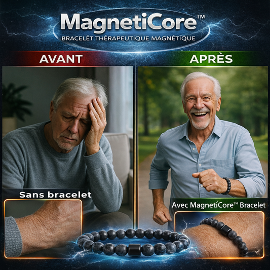 MagnetiCore™ Bracelet Thérapeutique Magnétique | Éliminez vos douleurs articulaires en 72 heures chrono !