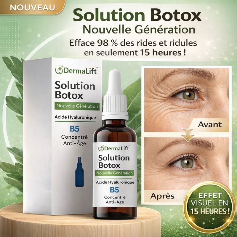 DermaLift™ Solution Botox Nouvelle Génération | Efface 98 % des rides et ridules en seulement 15 heures !