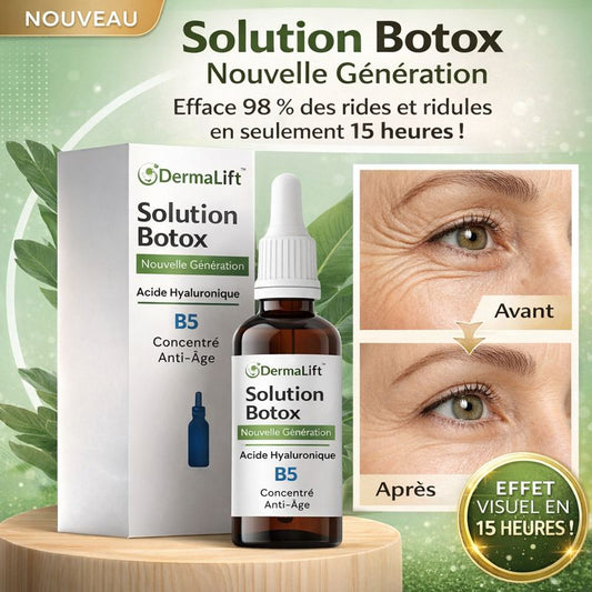 DermaLift™ Solution Botox Nouvelle Génération | Efface 98 % des rides et ridules en seulement 15 heures !