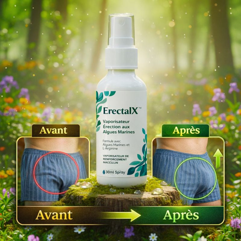 ErectalX™ Vaporisateur Érection aux Algues Marines | Retrouvez une érection dure comme du roc en 43 secondes !