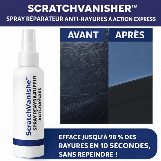 ScratchVanisher™ Spray Réparateur Anti-Rayures à Action Express | Efface jusqu’à 98 % des rayures en 10 secondes, sans repeindre!