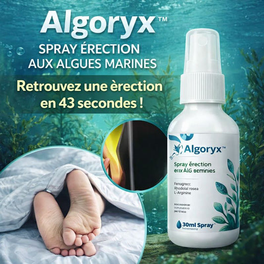 Algoryx™ Spray Érection aux Algues Marines | Retrouvez une érection en 43 secondes !