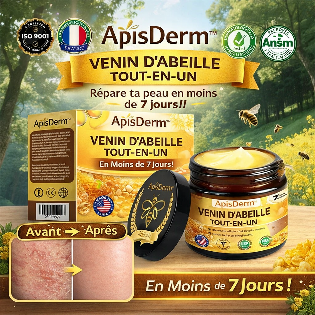 ApisDerm™ Venin d’Abeille Tout-en-Un | Répare ta peau en moins de 7 jours!