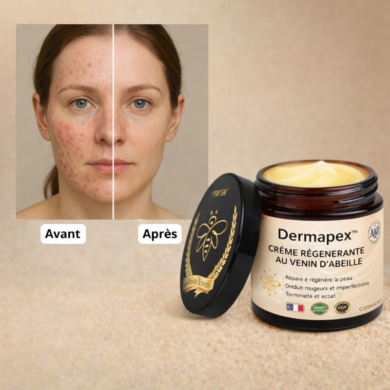 Dermapex™ Crème Régénérante au Venin d’Abeille | Réparez votre peau en 3 minutes !