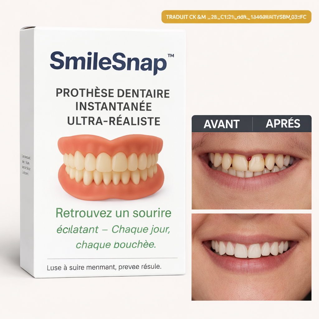 SmileSnap™ Prothèse Dentaire Instantanée Ultra-Réaliste | Un sourire parfait en seulement 10 secondes !