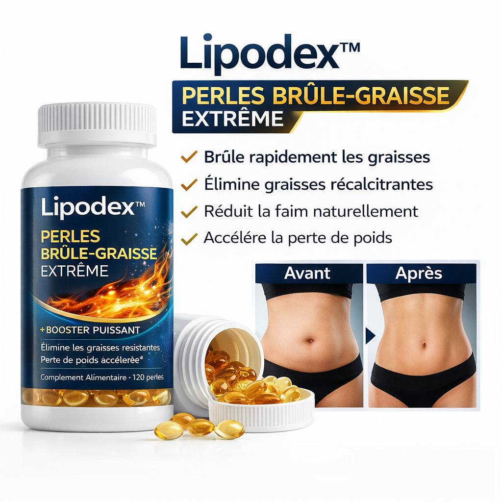 Lipodex™ Perles Brûle-Graisse Extrême | Éliminez jusqu’à 6 kg de graisse en seulement 5 jours!