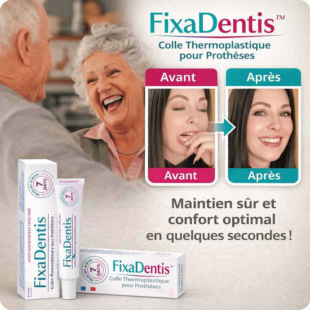 FixaDentis™ Colle Thermoplastique pour Prothèses | Retrouver une tenue parfaite et un confort absolu en 3 minutes !