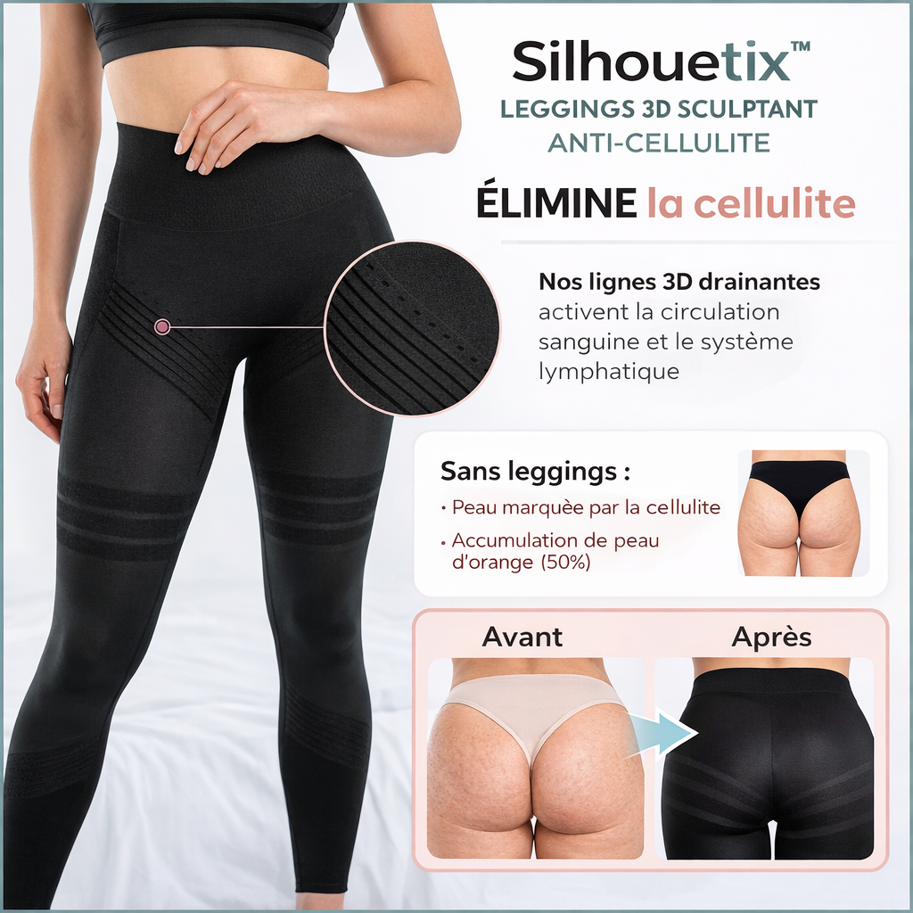 Silhouetix™ Leggings 3D Sculptant Anti-Cellulite | Transformez votre silhouette et effacez la cellulite !