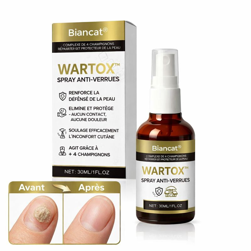 WARTOX™ Spray Anti-Verrues | Éliminez verrues et lésions cutanées en 3 minutes !