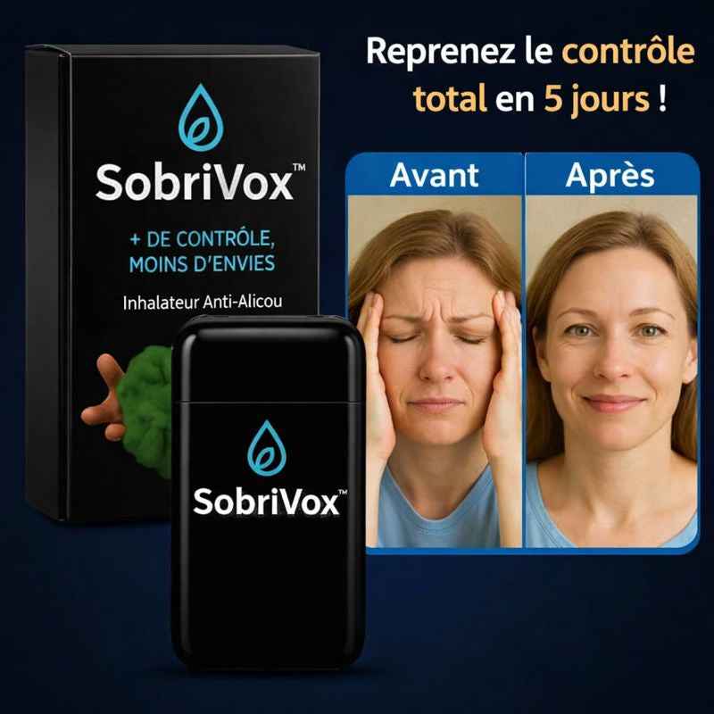 SobriVox™ Inhalateur Anti-Alcool par Stimulation Nasale | Reprenez le contrôle total en 5 jours !