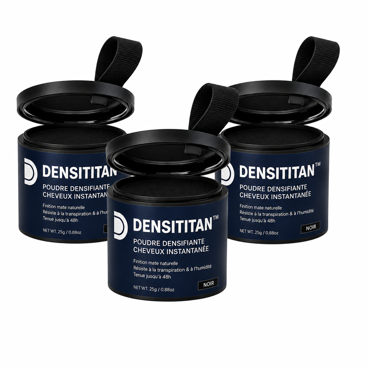 DensiTitan™ Poudre Densifiante Cheveux Instantanée | Comblez les zones clairsemées en 10 secondes, sans greffe ni traitement !