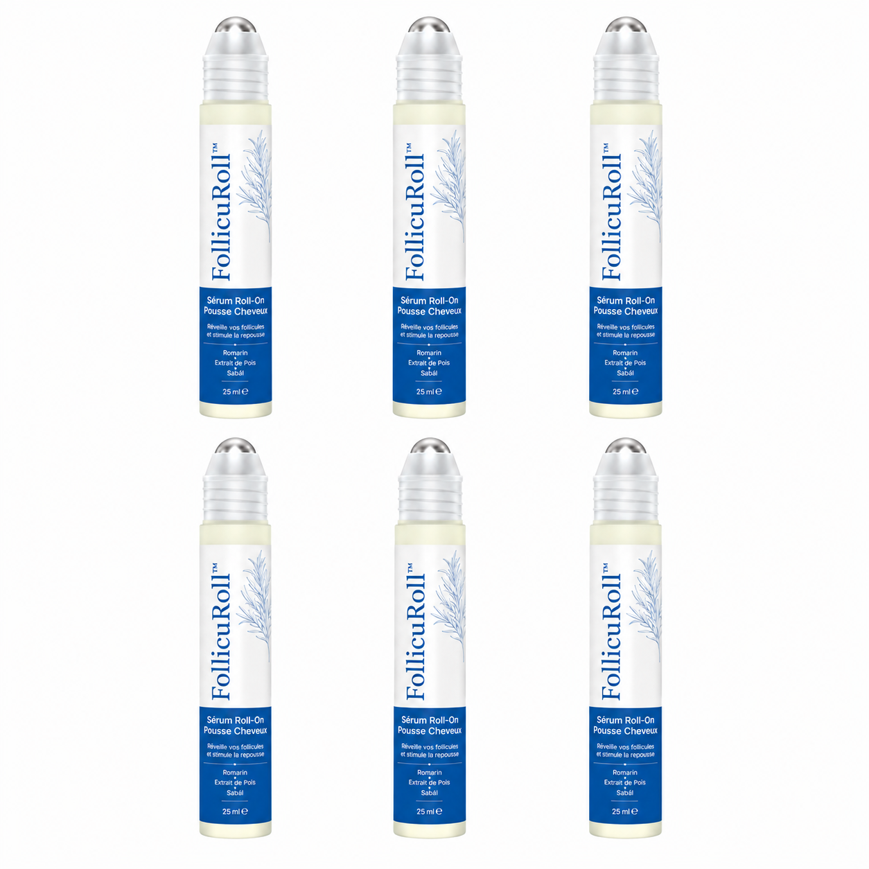 FollicuRoll™ Sérum Roll-On Pousse Cheveux | Réveillez vos follicules endormis et retrouvez des cheveux plus denses en 3 semaines !