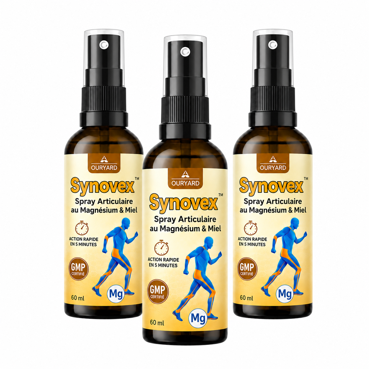 Synovex™ Spray Articulaire au Magnésium & Miel | Répare vos articulations et élimine la douleur en 10 minutes !