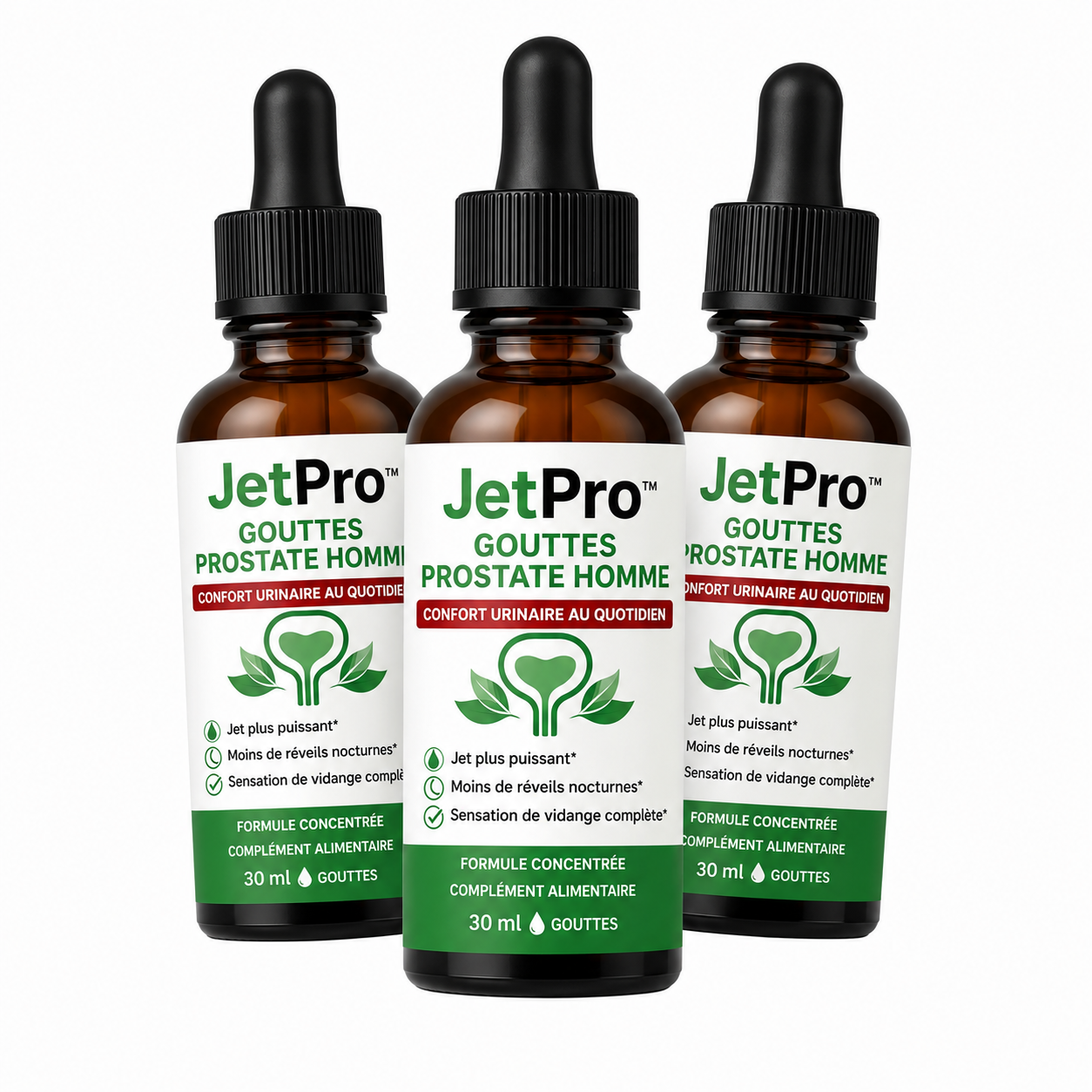 JetPro™ Gouttes Prostate Homme | Videz votre vessie et retrouvez un jet puissant en 5 jours !