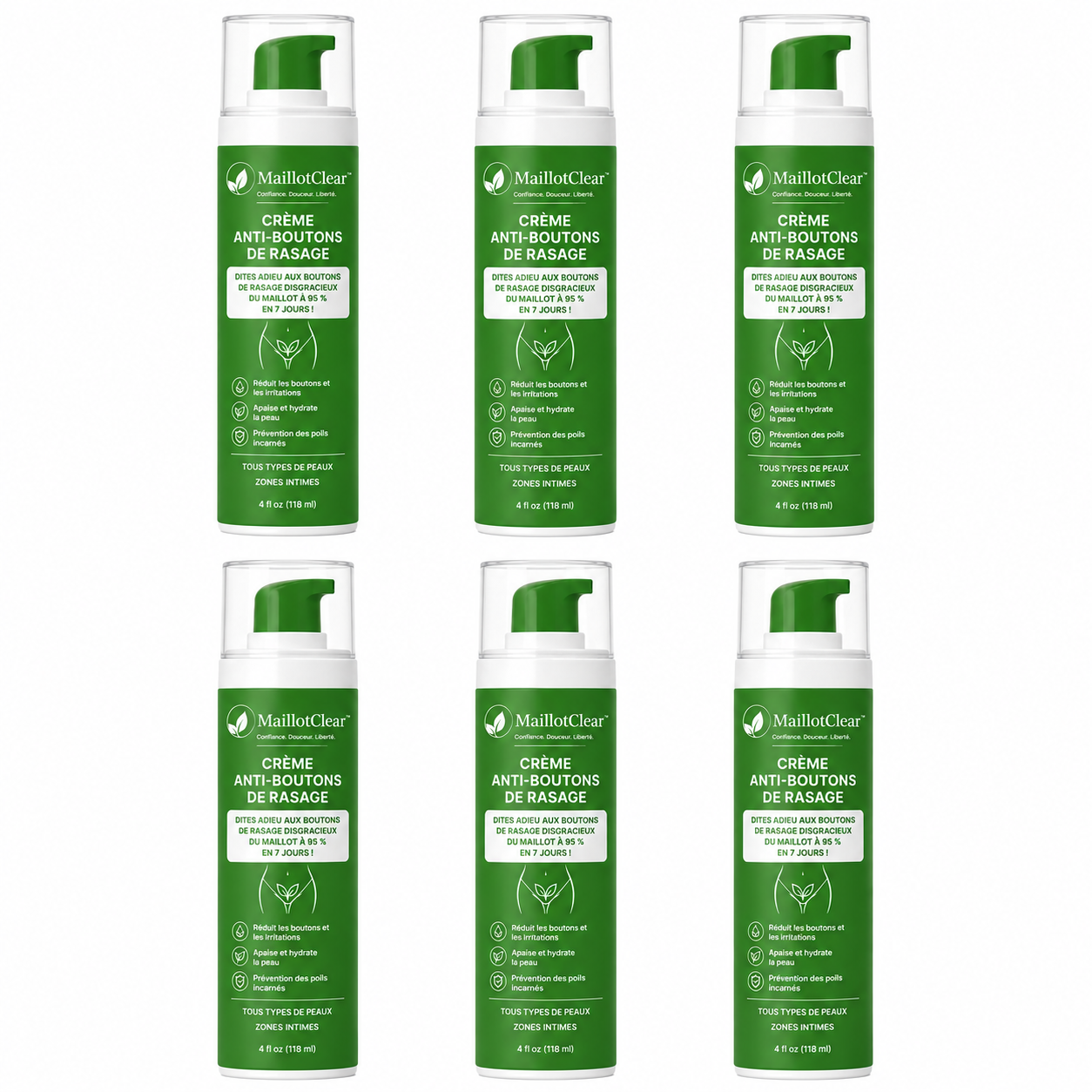MaillotClear™ Crème Anti-Boutons de Rasage | Dites adieu aux boutons de rasage disgracieux du maillot à 95 % en 7 jours !