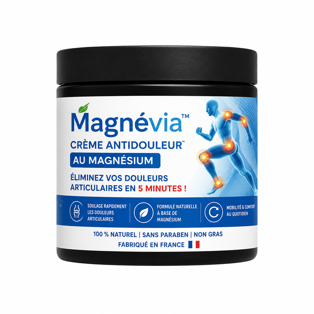 Magnévia™ Crème Antidouleur au Magnésium | Éliminez vos douleurs articulaires en 5 minutes !